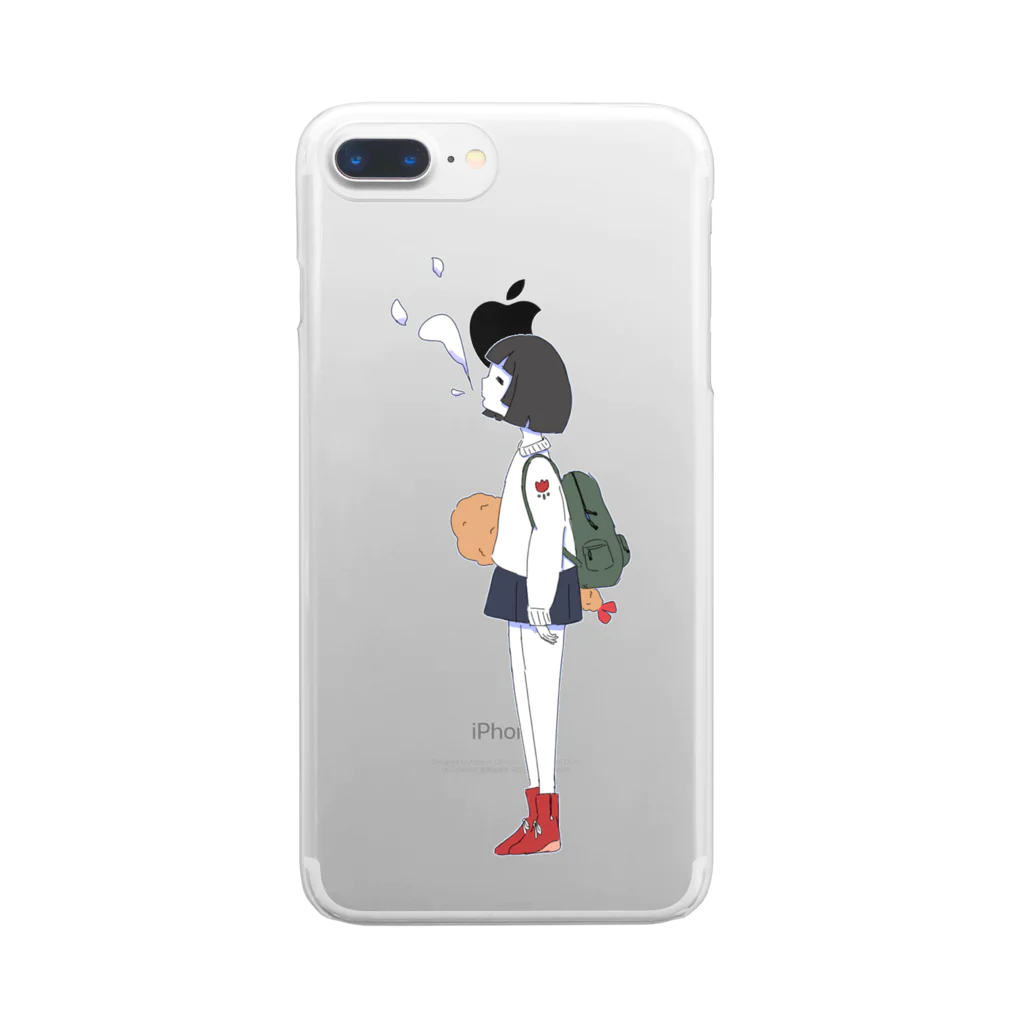 しゃけ丸のエビフライもってる女の子ver.つー Clear Smartphone Case