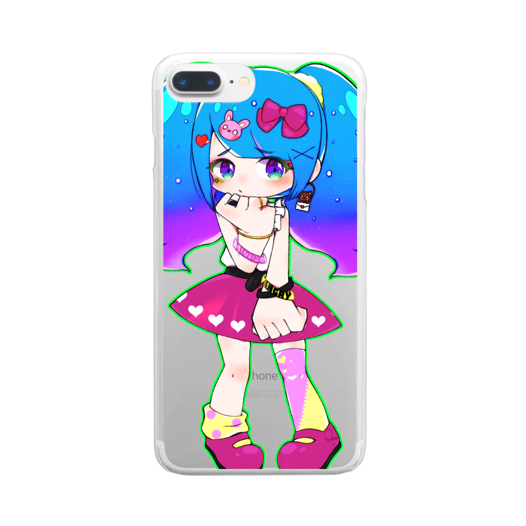 ささみまきのあんぐりー娘A Clear Smartphone Case