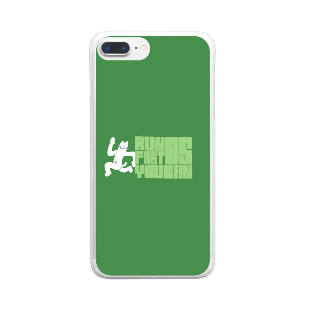 hoge-machaのNECO(Run as fast as you can) Clear Smartphone Case