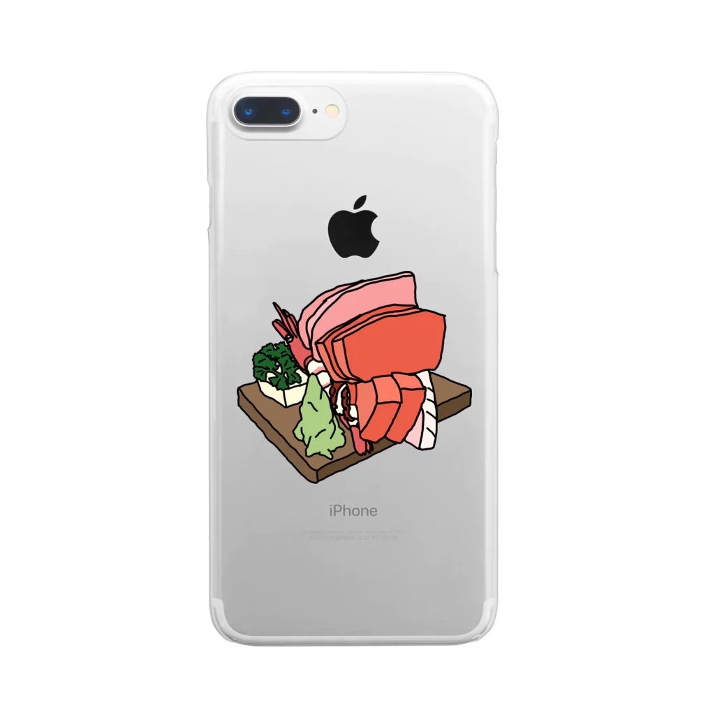 れもんフーズの積みSASHIMI スマホケース Clear Smartphone Case