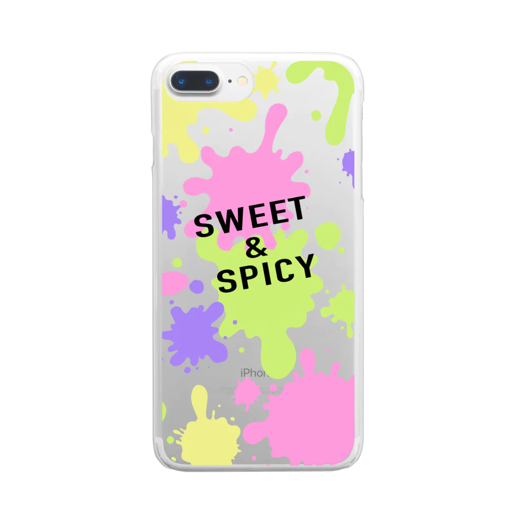 SWEET＆SPICY 【 すいすぱ 】ダーツのすいすぱスプラッシュ Clear Smartphone Case