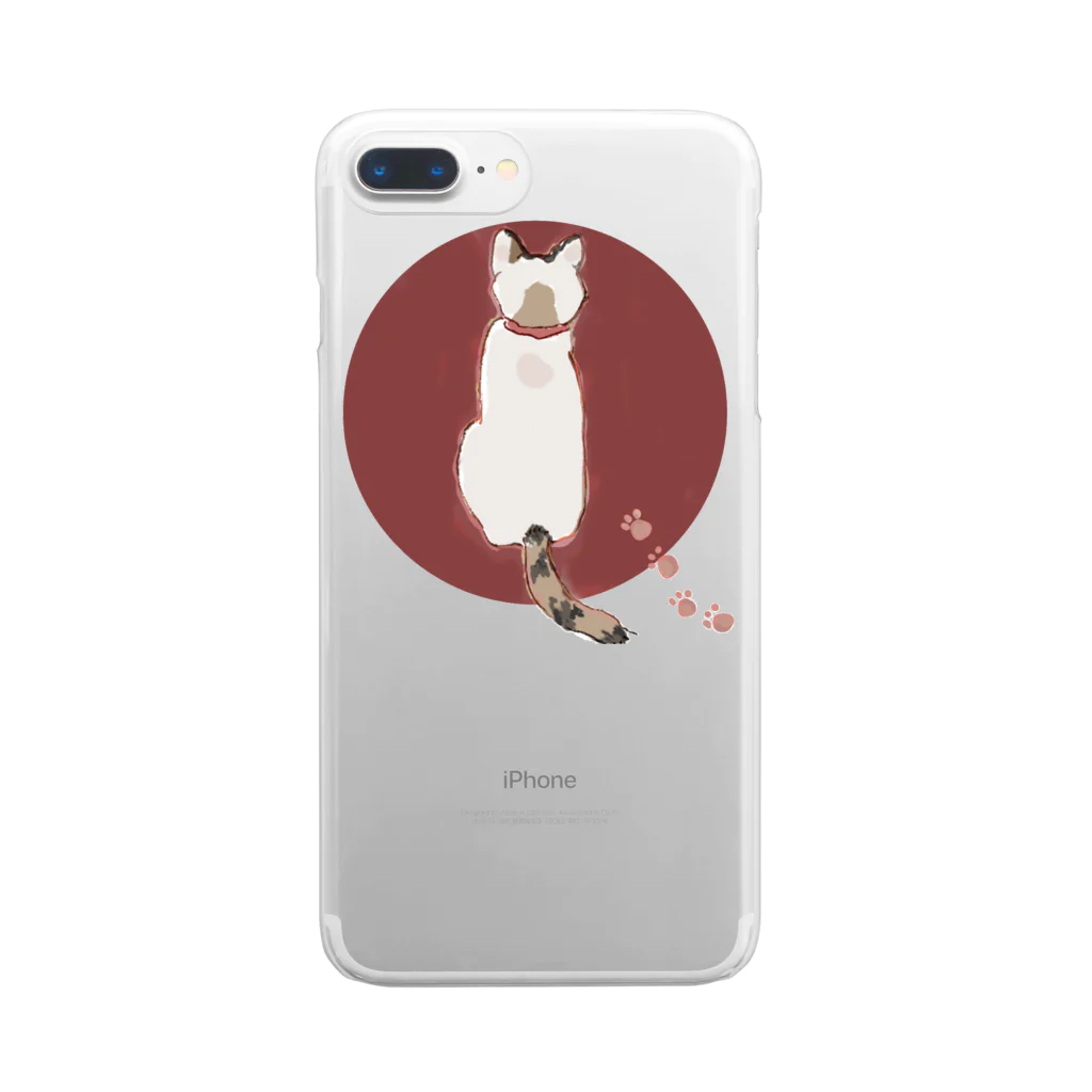 0sakana_noodlesのねこややデカ尻あんよ Clear Smartphone Case