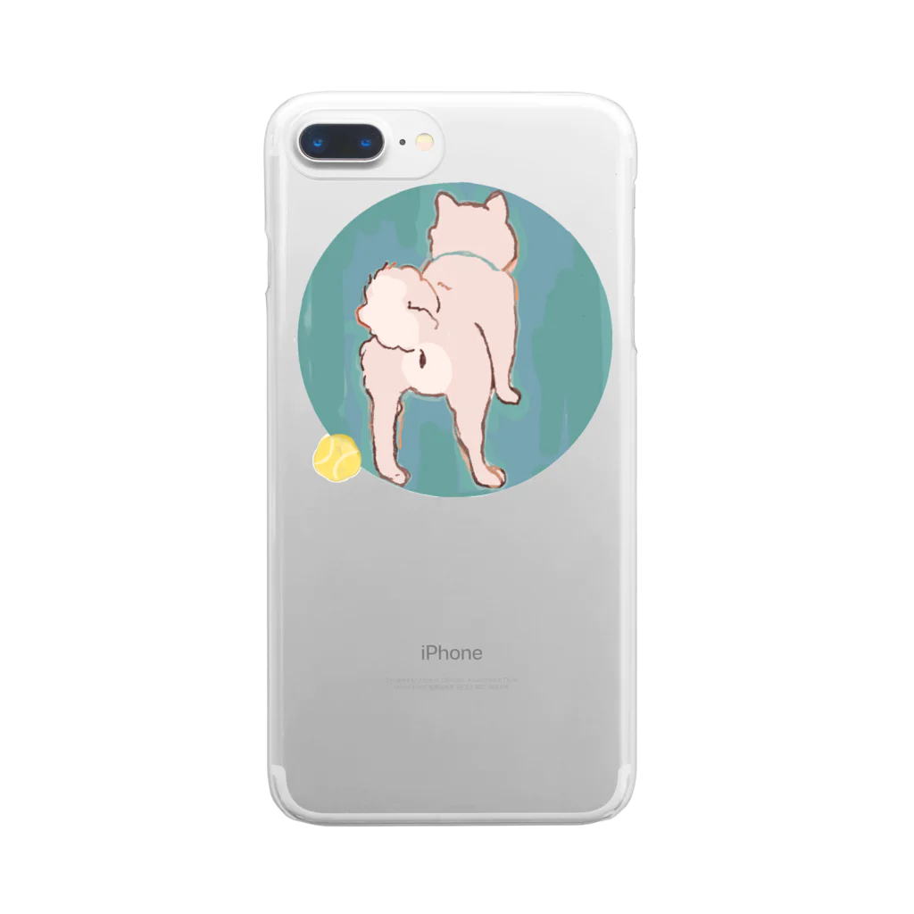 0sakana_noodlesのしばややデカ尻ぼーる Clear Smartphone Case