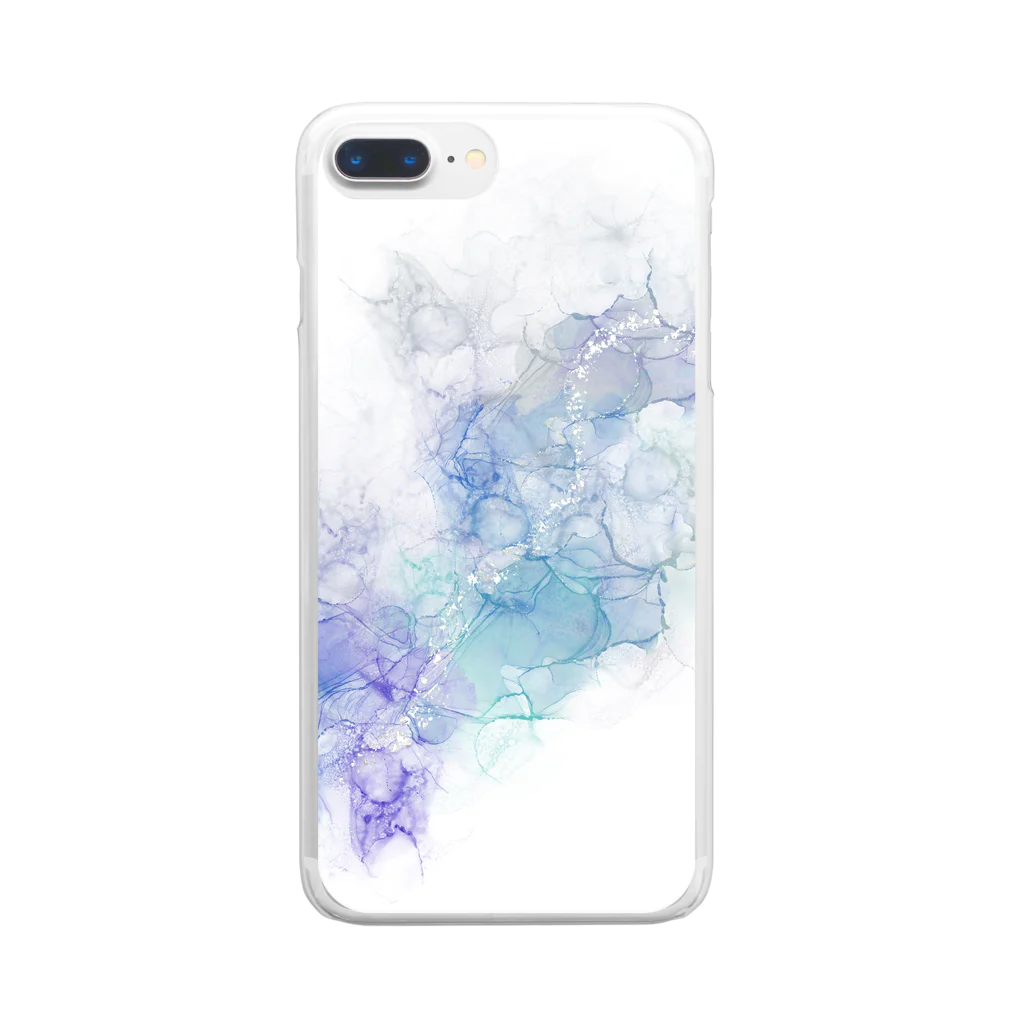 m_a_r_iのアルコールインクアート　アクア Clear Smartphone Case