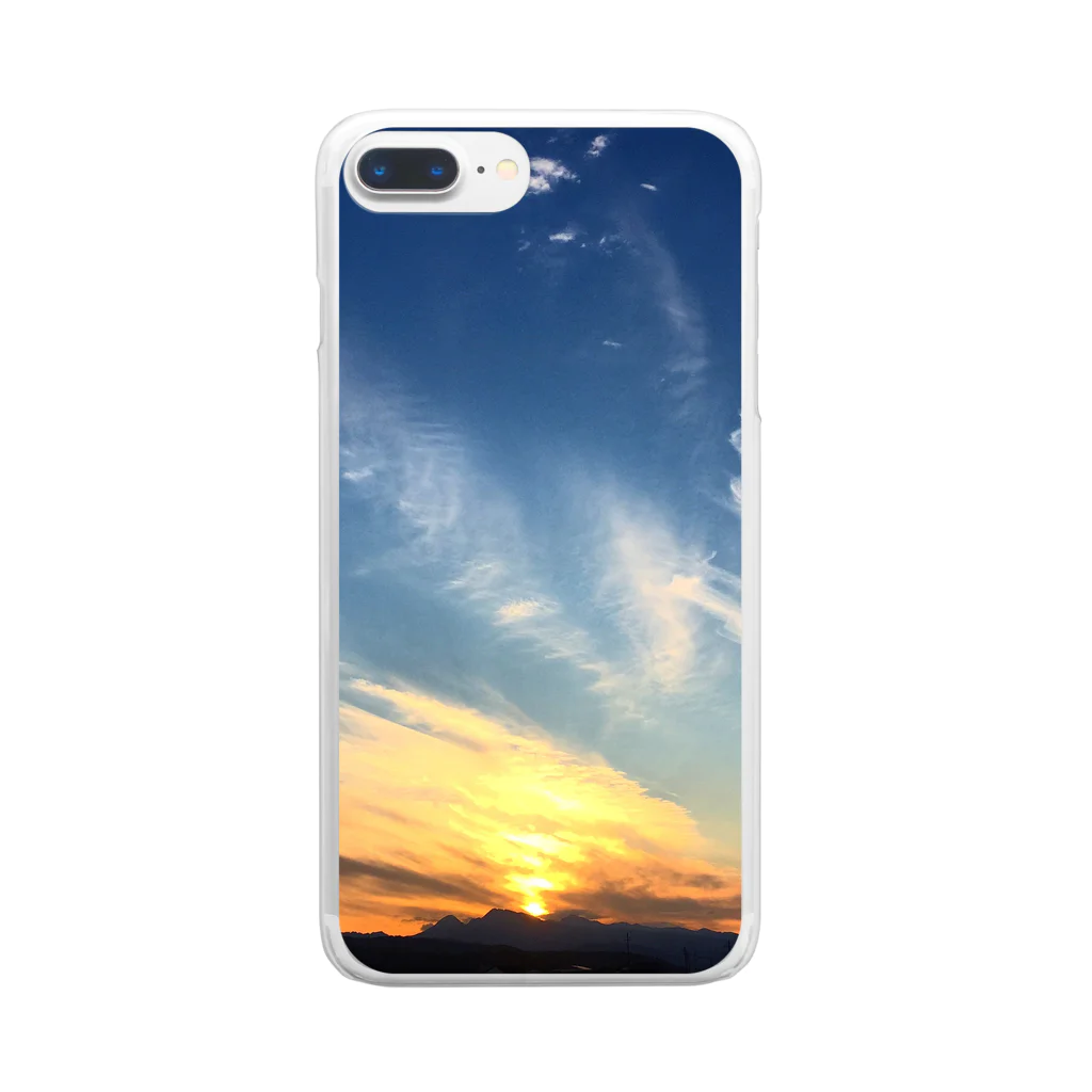 GOHANNDESUYOの夕焼け小焼け Clear Smartphone Case