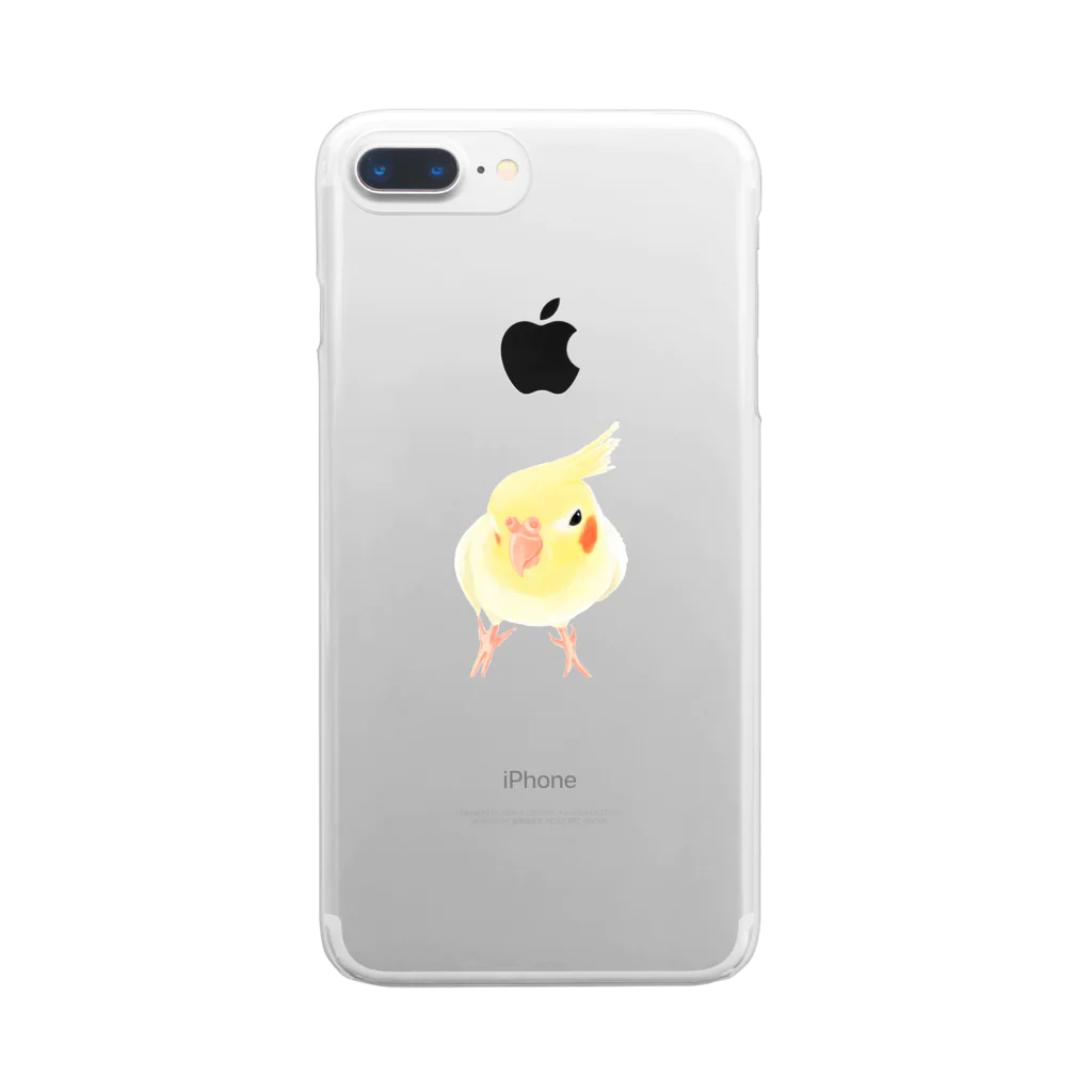 まめるりはことりのオカメインコ　おすましルチノー【まめるりはことり】 Clear Smartphone Case