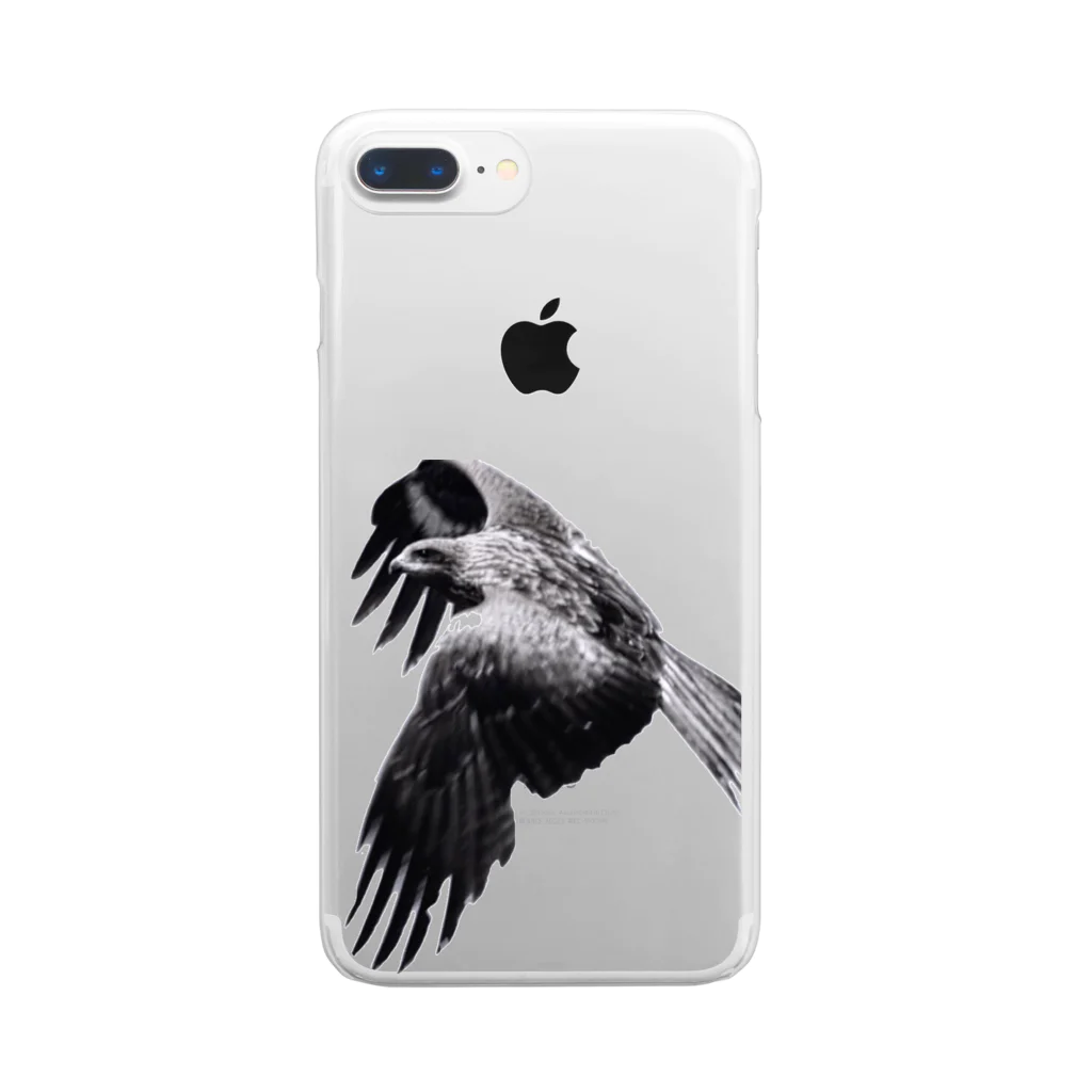 ほごにゃんコレクションの猫島、鷹は美しき翼を広げて飛んだ Clear Smartphone Case