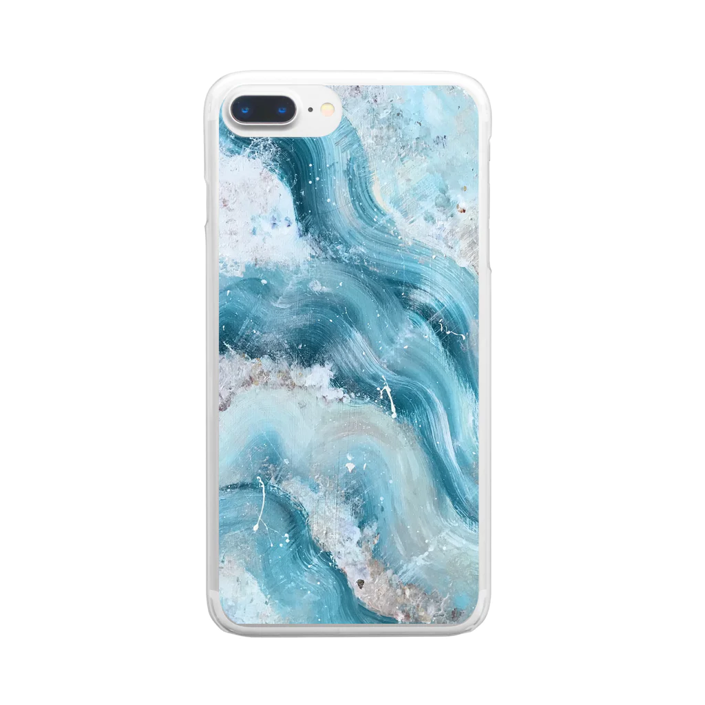 shizuka_artの【megumi WAVE】 Clear Smartphone Case