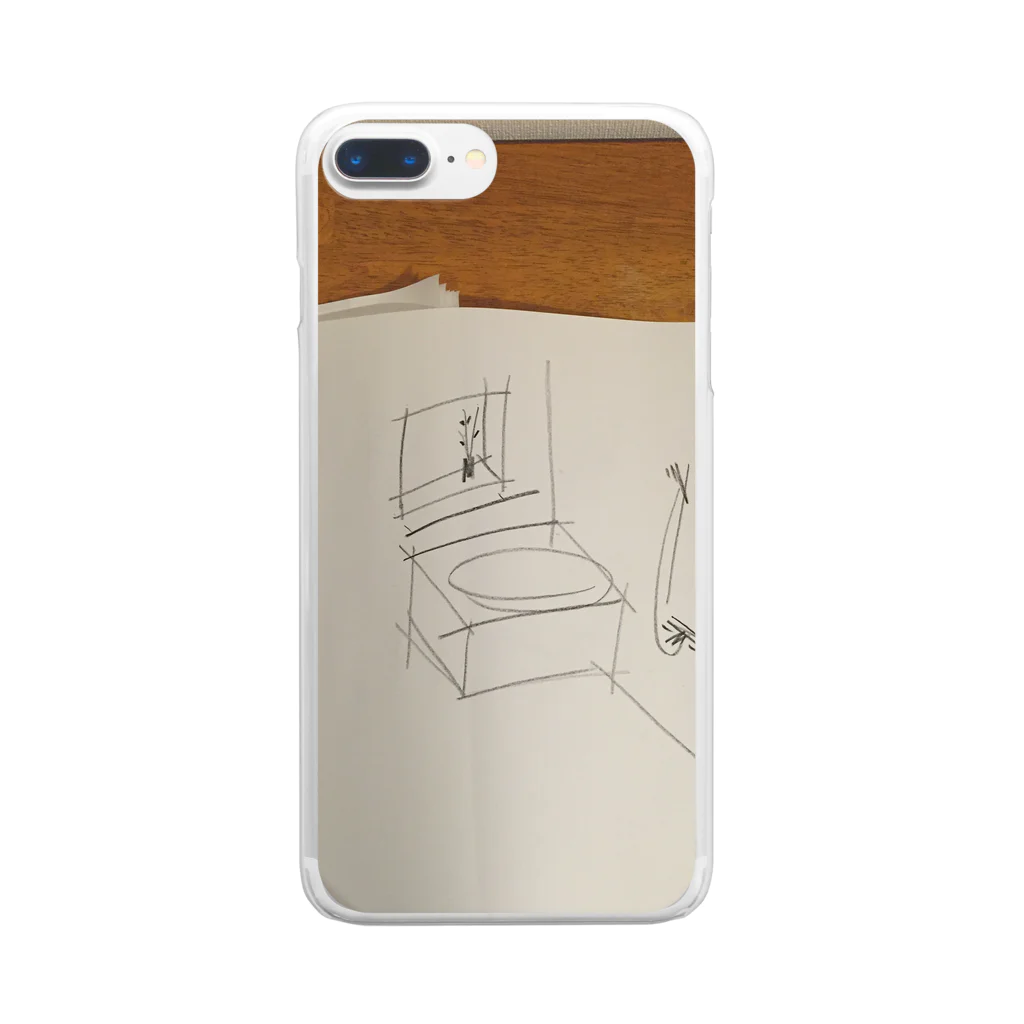 naninaのラフスケッチの風呂 Clear Smartphone Case