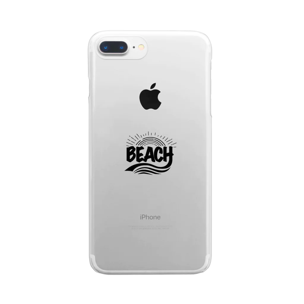 YUM the beachのThe beach Clear Smartphone Case