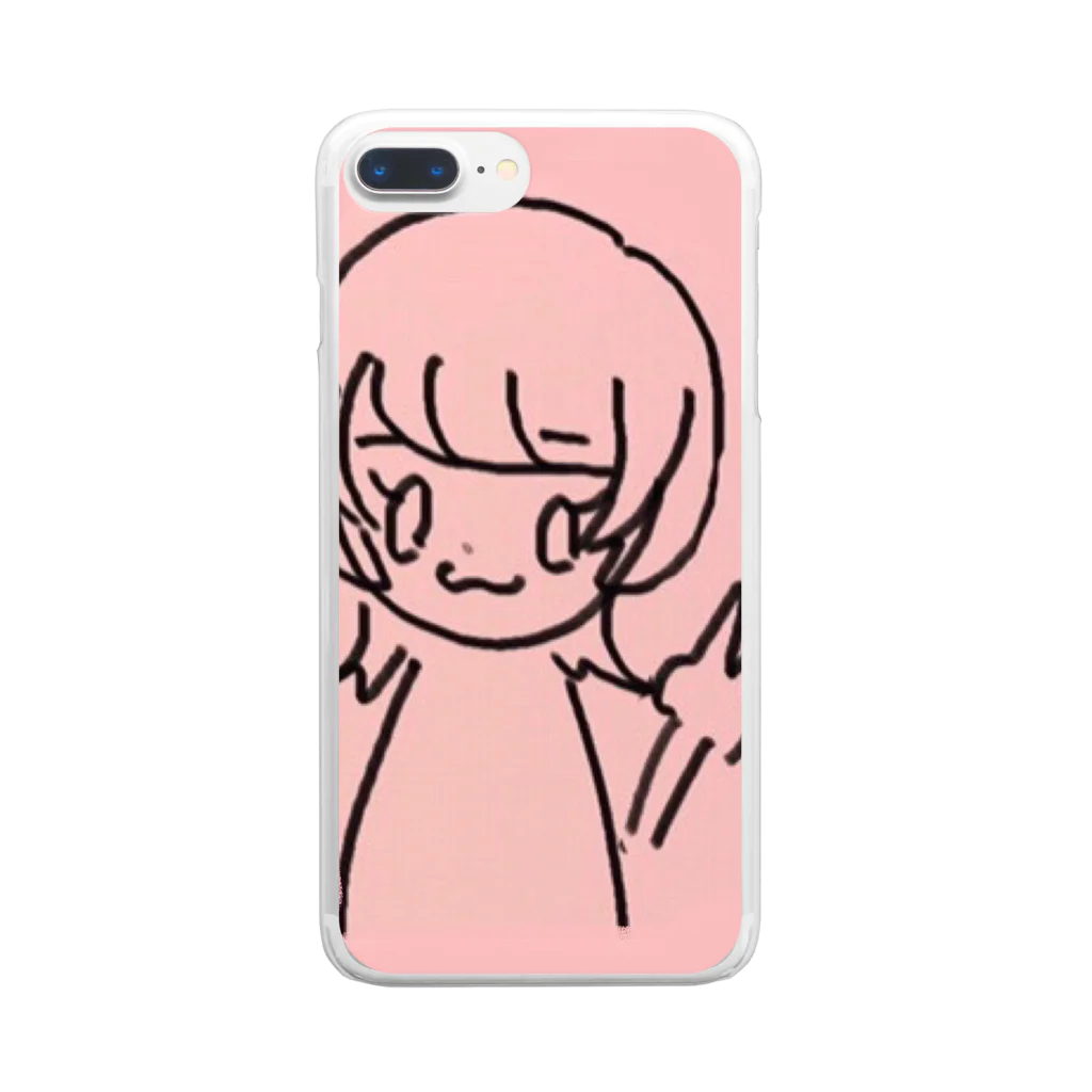 マントの女の子 Clear Smartphone Case