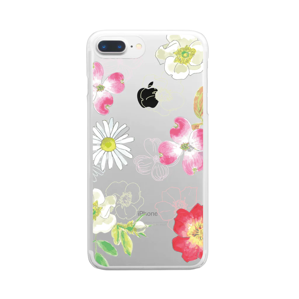 はなうた商店のfloral floral Clear Smartphone Case