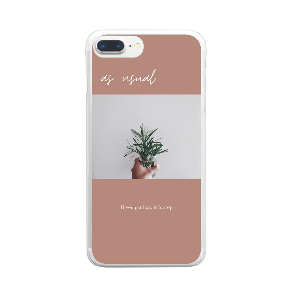 sprout_shopのus usual  Clear Smartphone Case