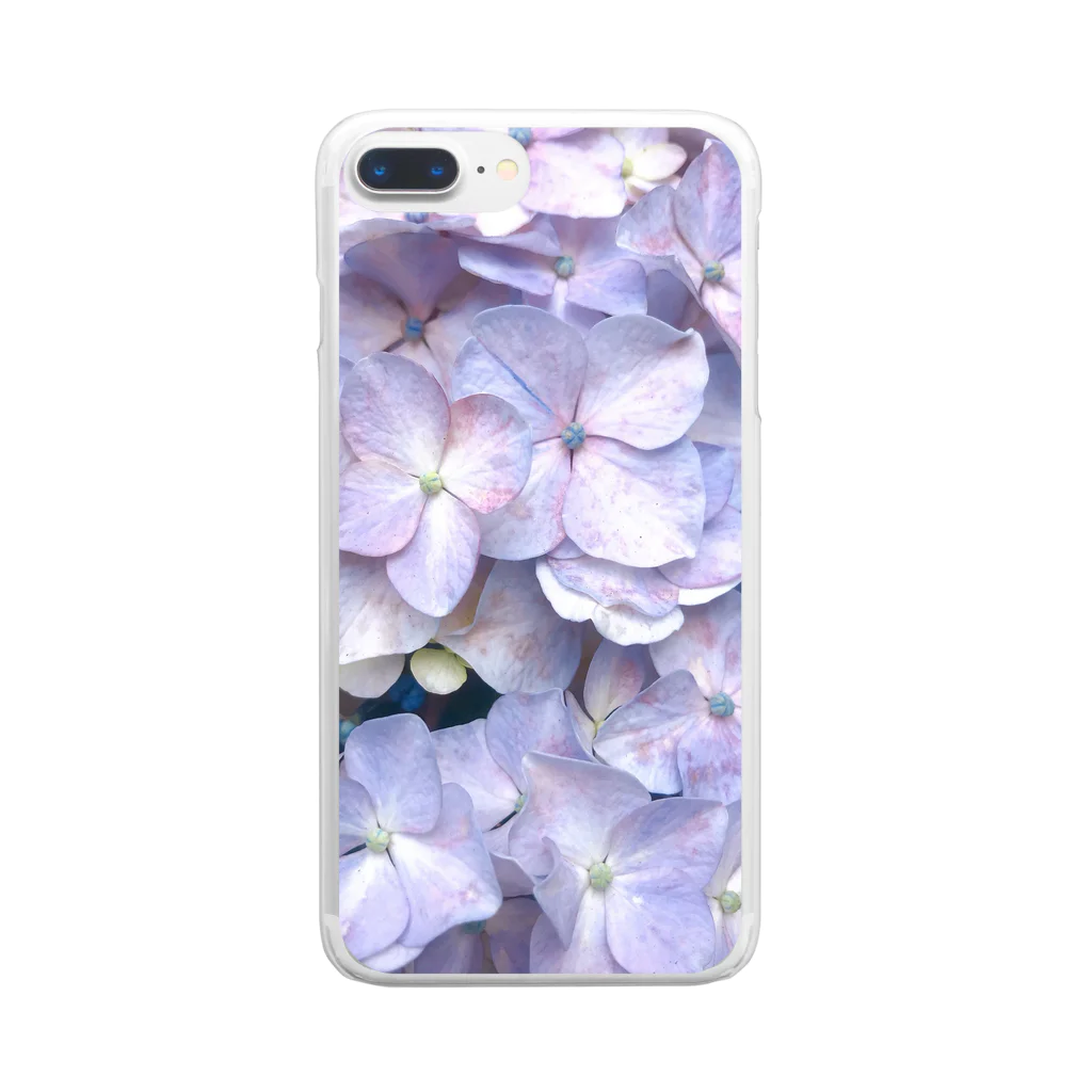 n̥ḁt̥s̥u̥m̥i̥の紫陽花の花言葉は移り気 Clear Smartphone Case
