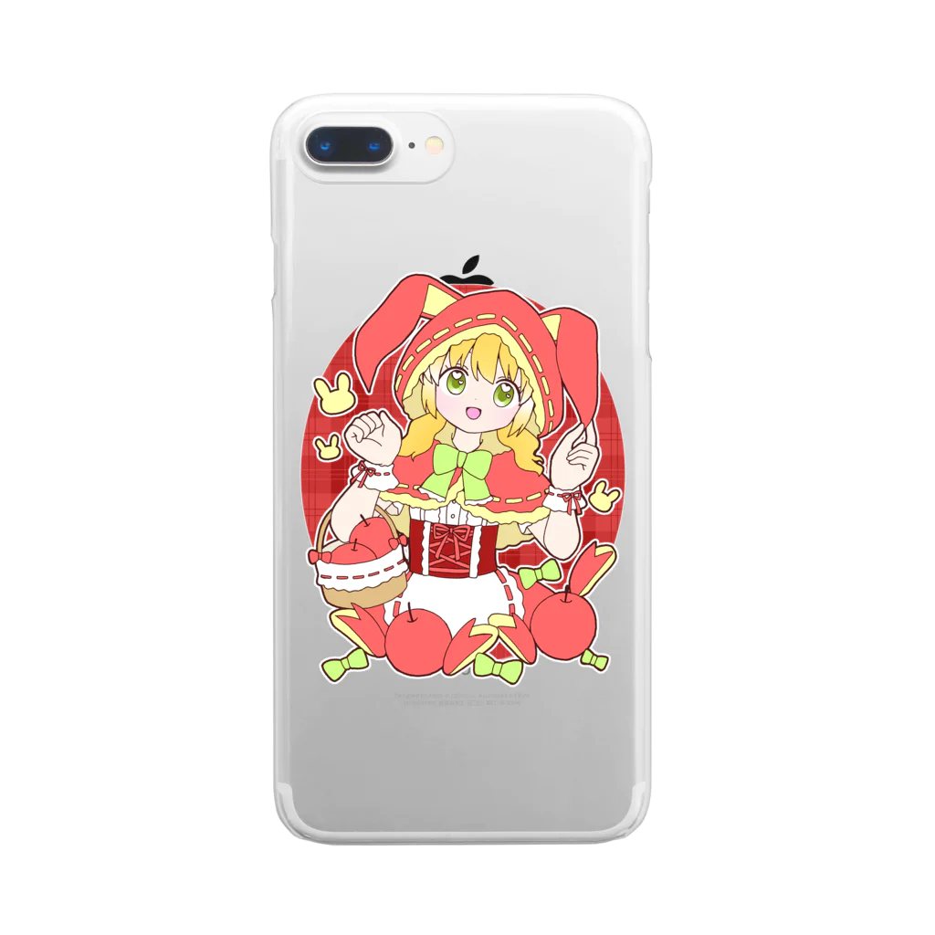 かわいいもののおみせ　いそぎんちゃくのうさぎリンゴ赤ずきんちゃん Clear Smartphone Case