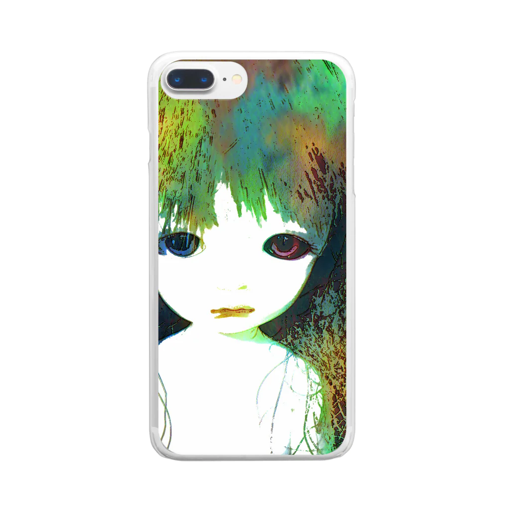 nicoragoriraのRed eyes Clear Smartphone Case