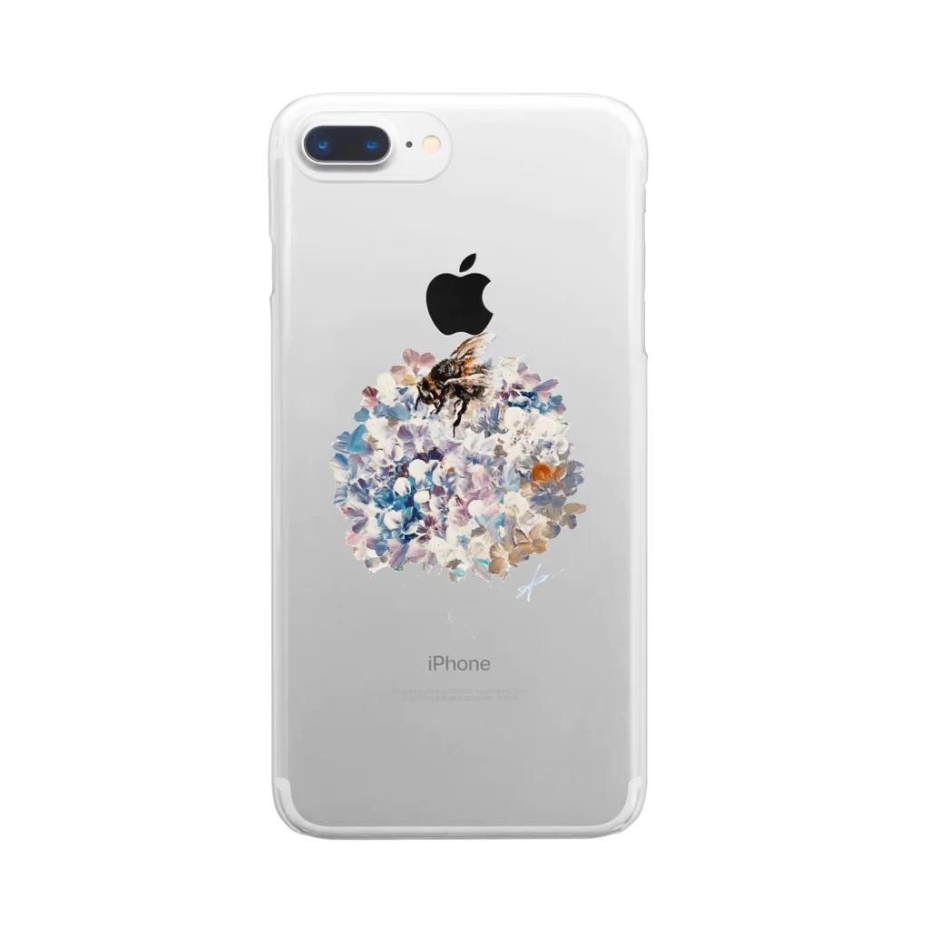 蜂須賀(Hachisuka)の蜂と紫陽花 Clear Smartphone Case