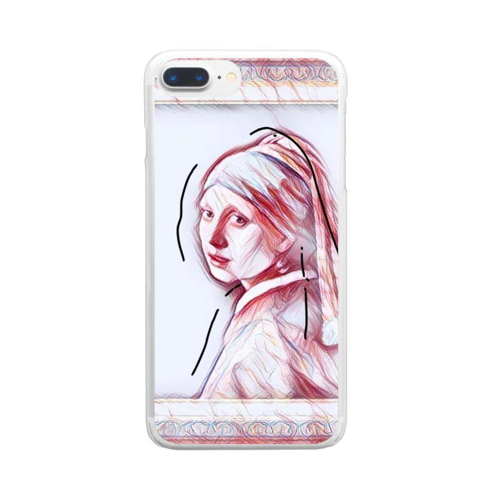 93のターバン女 Clear Smartphone Case