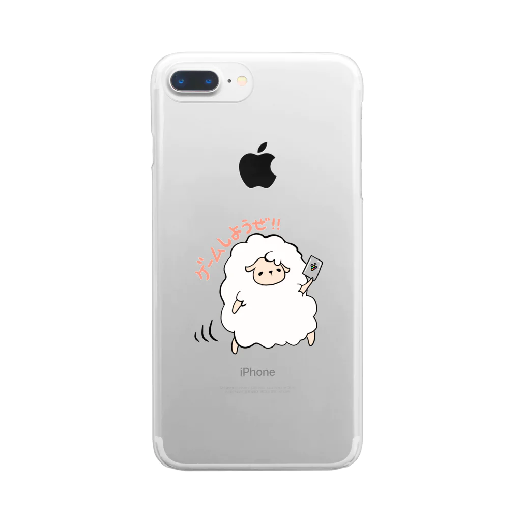 魔法の絨毯✋( ᐙ )のゲーマー羊 Clear Smartphone Case