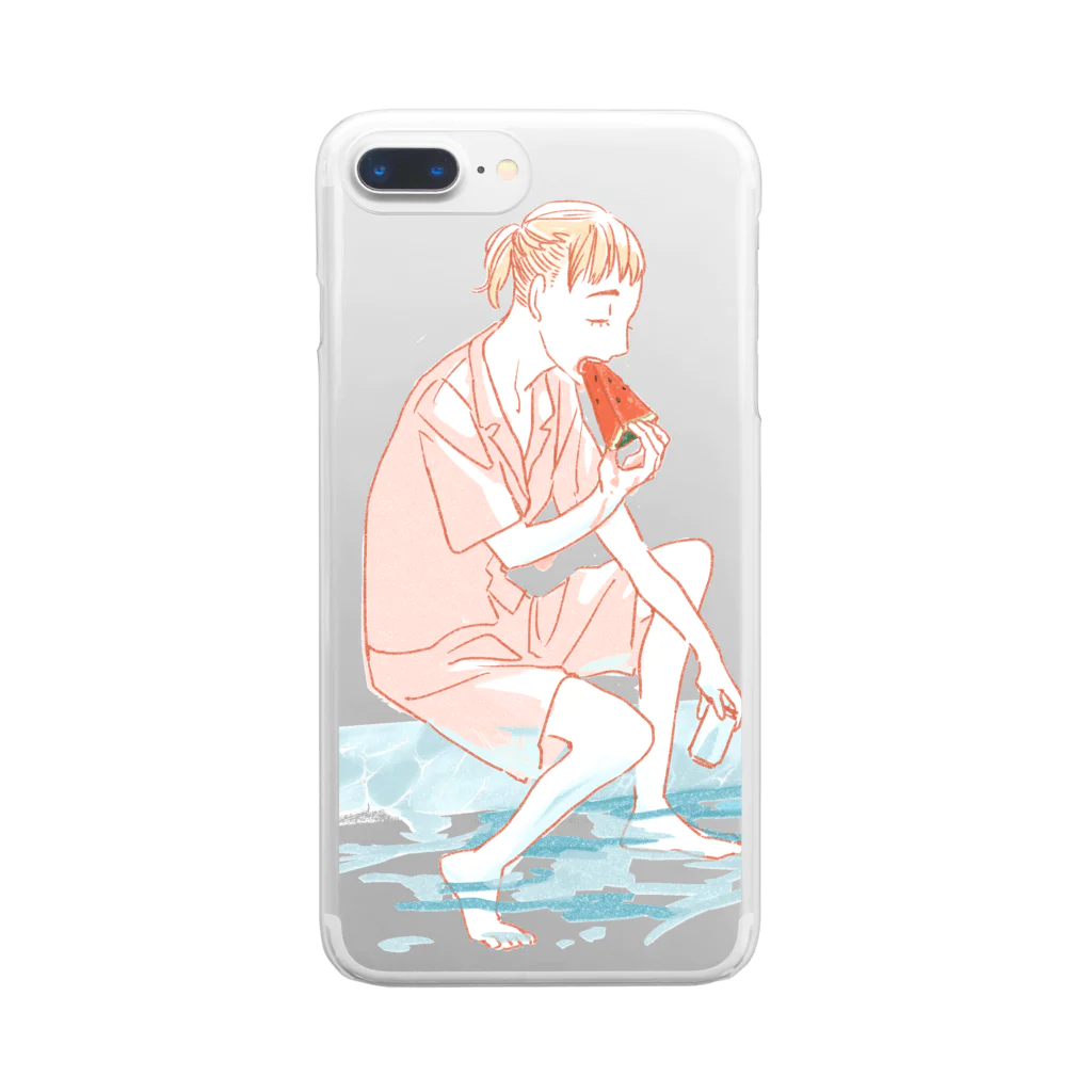 蒼のスイカ Clear Smartphone Case