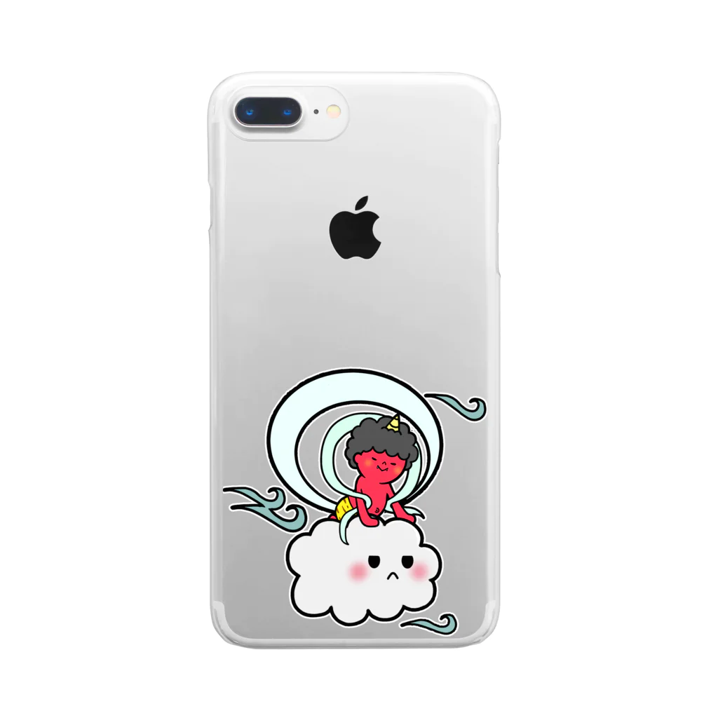 坂本屋のふうじん Clear Smartphone Case