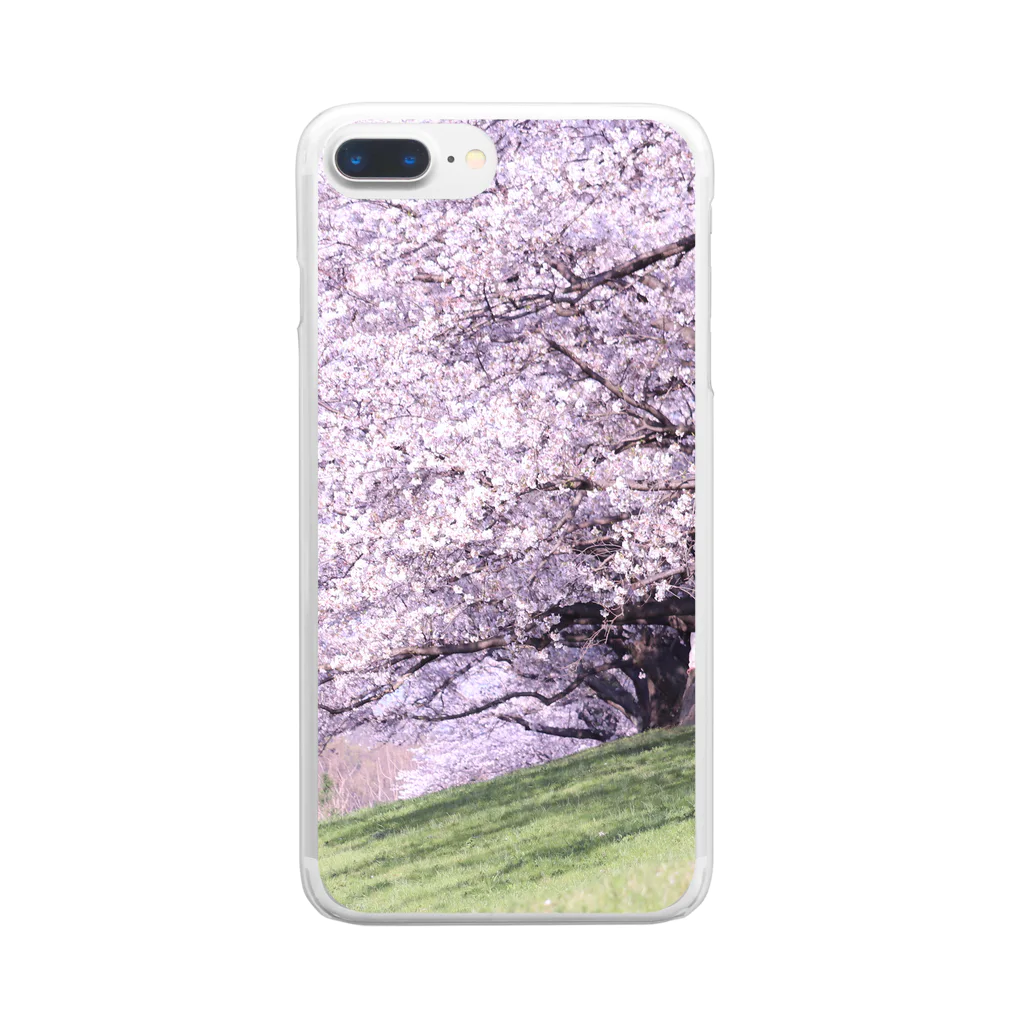 kai_iwawatsuの桜並木 Clear Smartphone Case