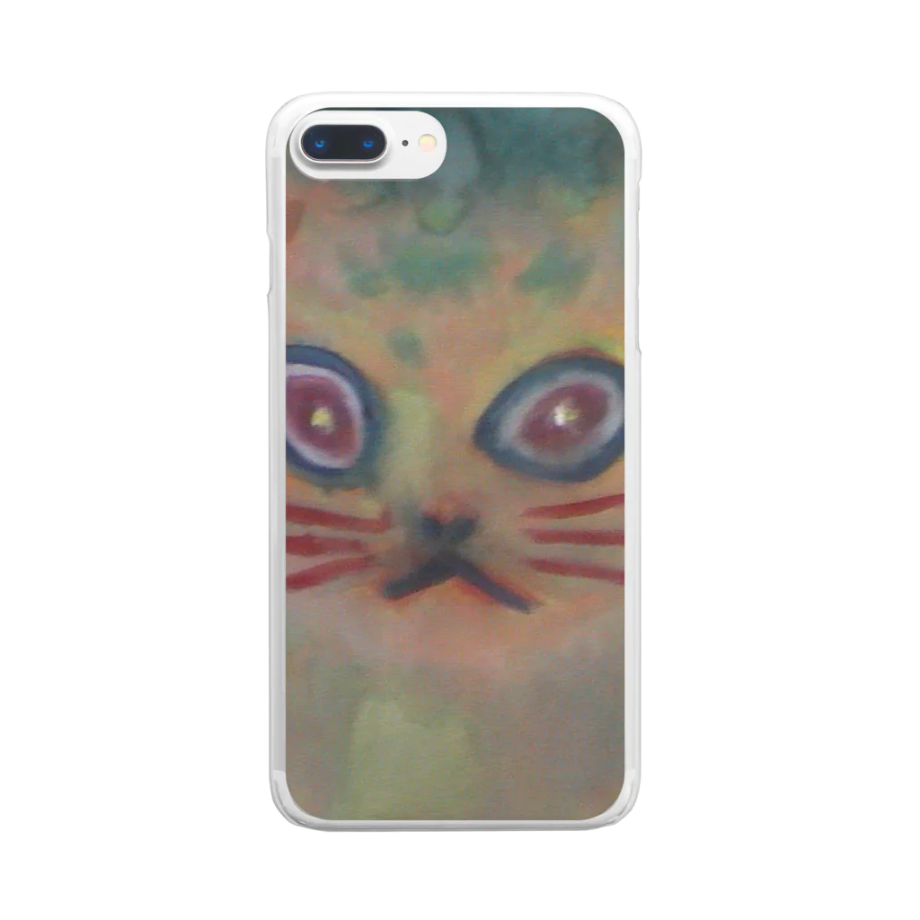 カズイのネコアートのcatart Clear Smartphone Case