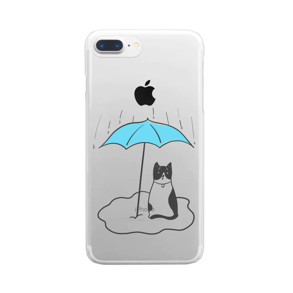 illust.nulのフィガロの雨宿り Clear Smartphone Case