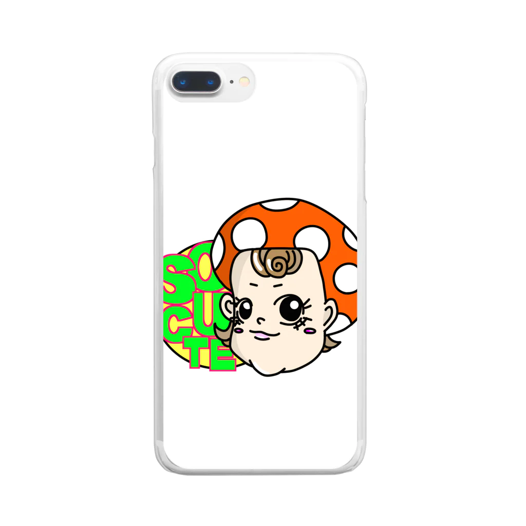 AyameのSO CUTE(ホワイト) Clear Smartphone Case