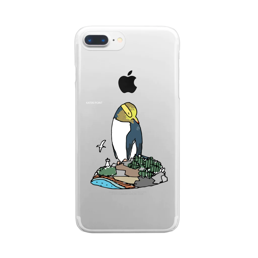 ペンギンパカリのキガシラペンギン Clear Smartphone Case