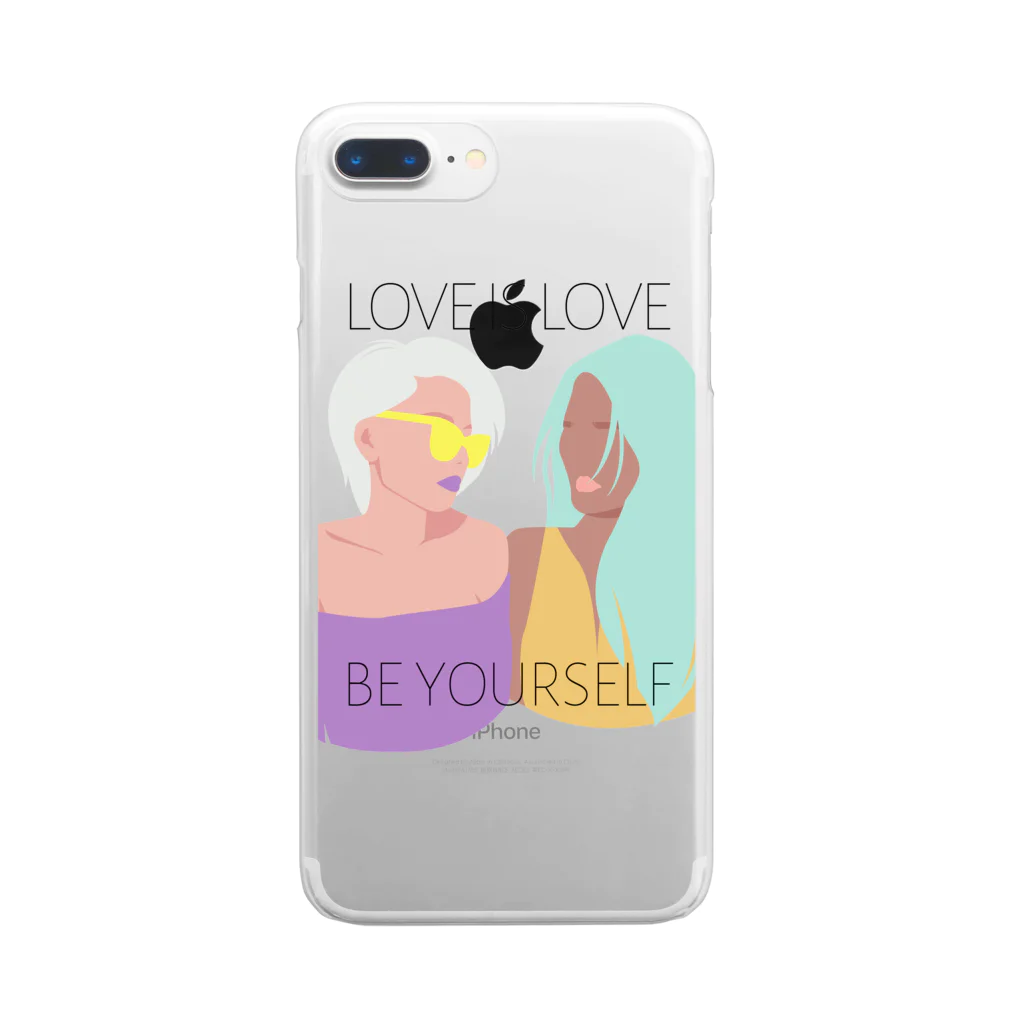 RIRI_designのLOVE IS LOVE Clear Smartphone Case