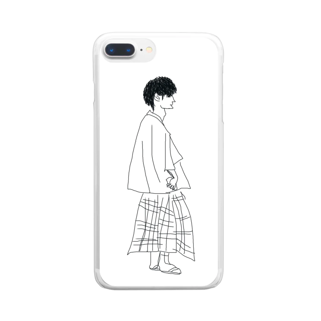 shuraeの横顔のどこぞの横顔 Clear Smartphone Case