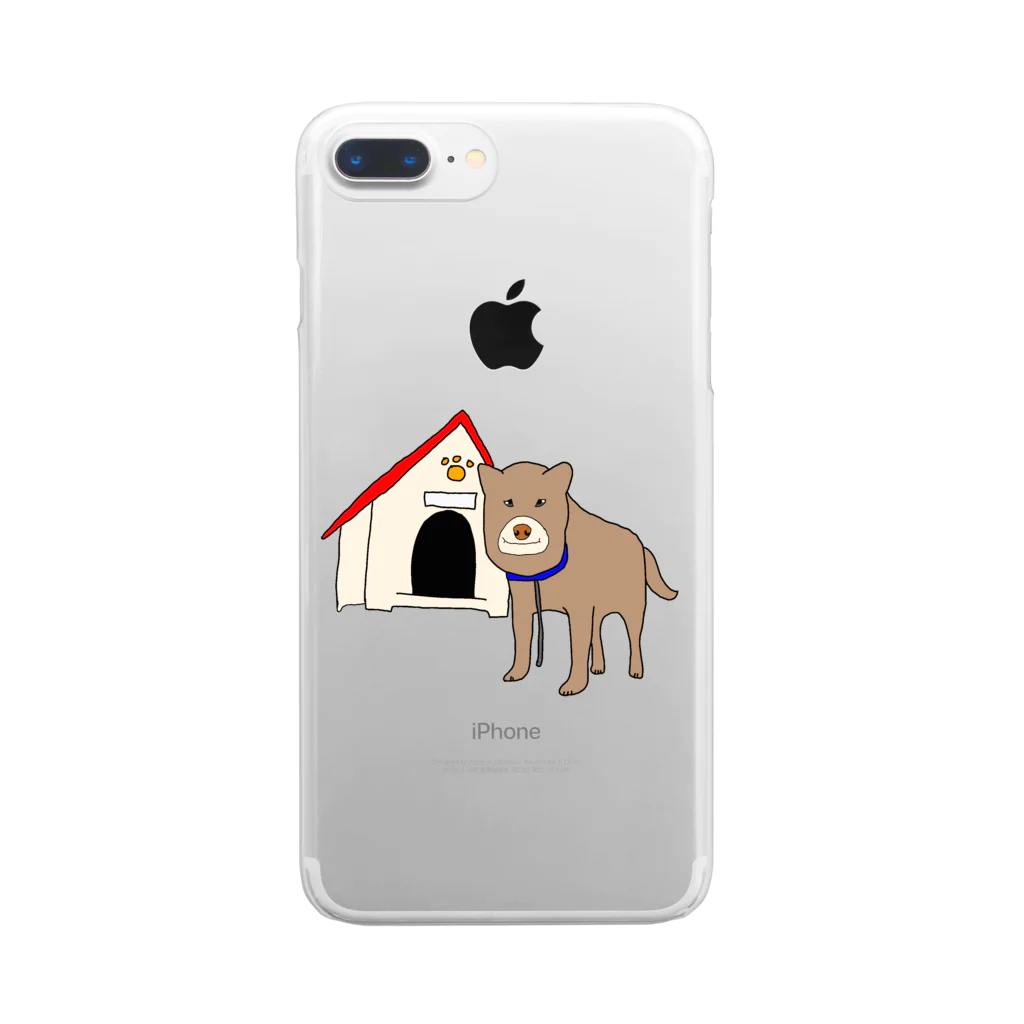 kikiの顔が四角い犬🐶 Clear Smartphone Case