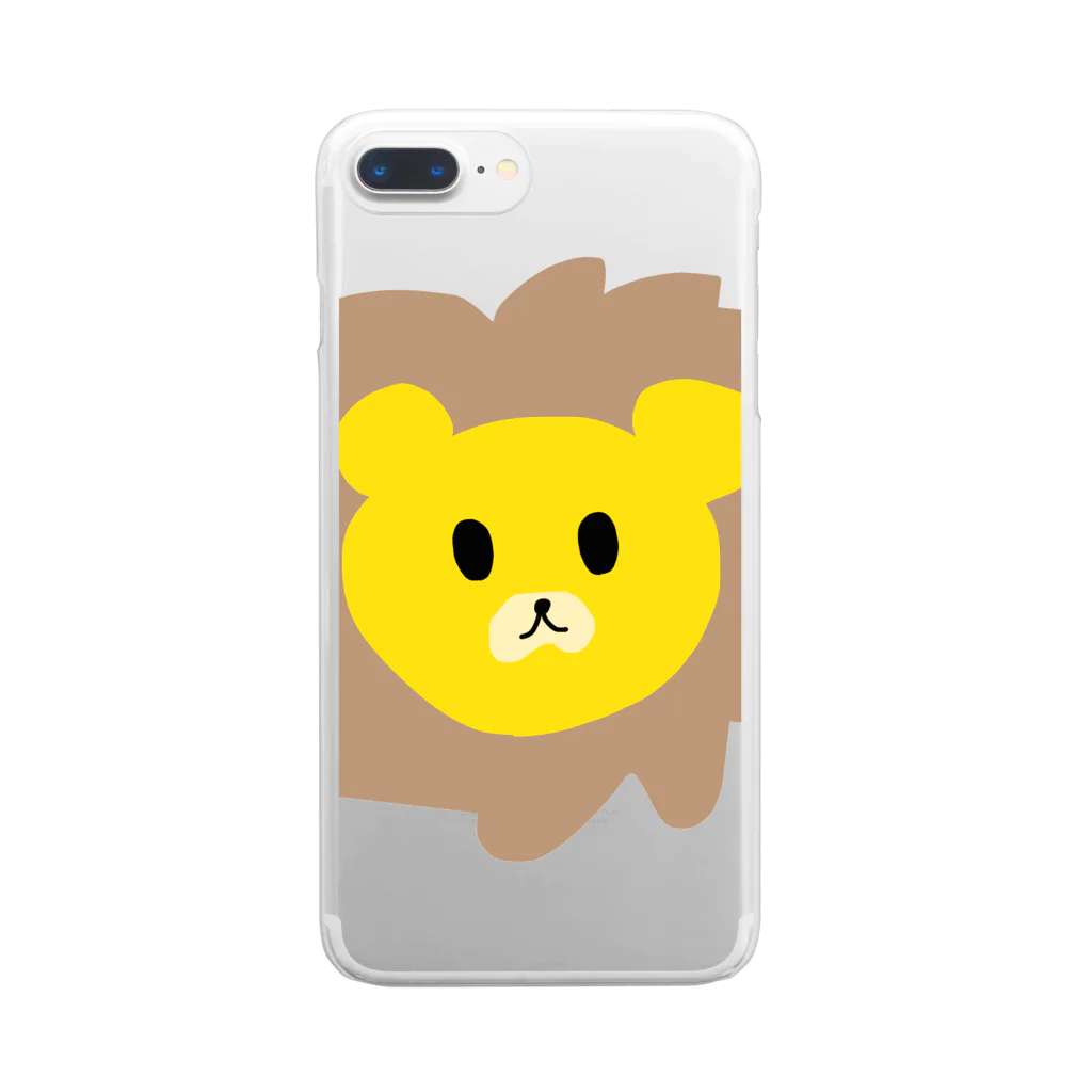 かぎしっぽのライオンくん Clear Smartphone Case