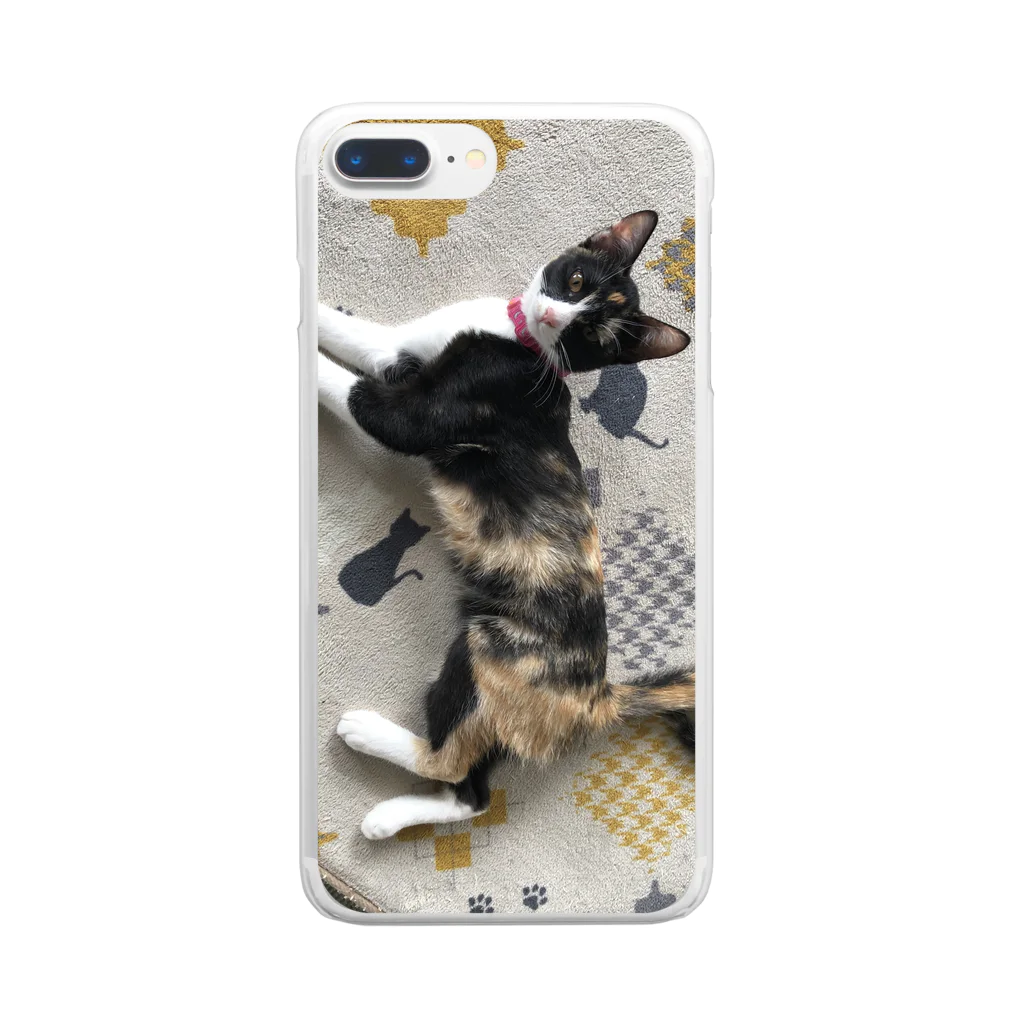 つかたんの三毛猫① Clear Smartphone Case