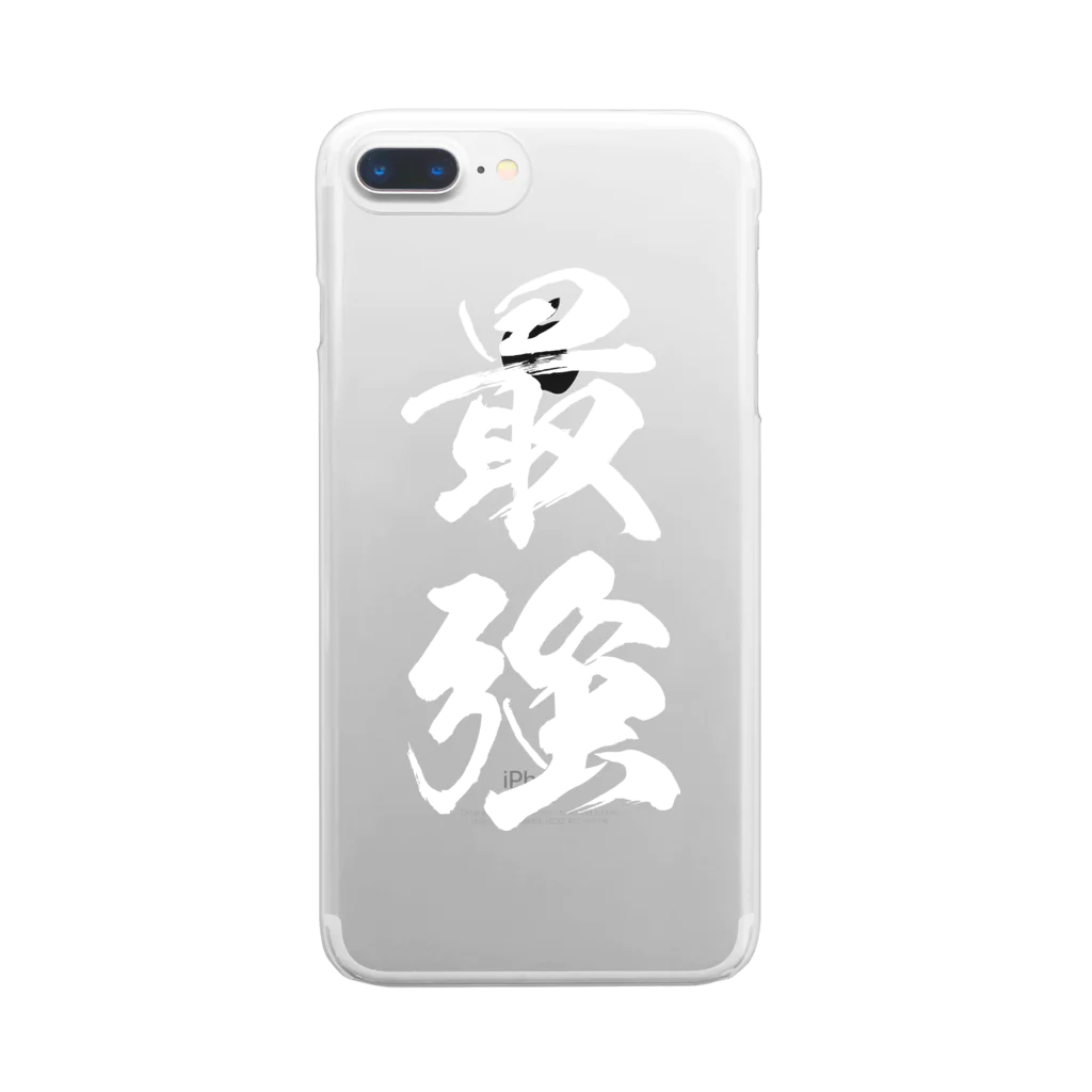 風天工房の最強（白） Clear Smartphone Case