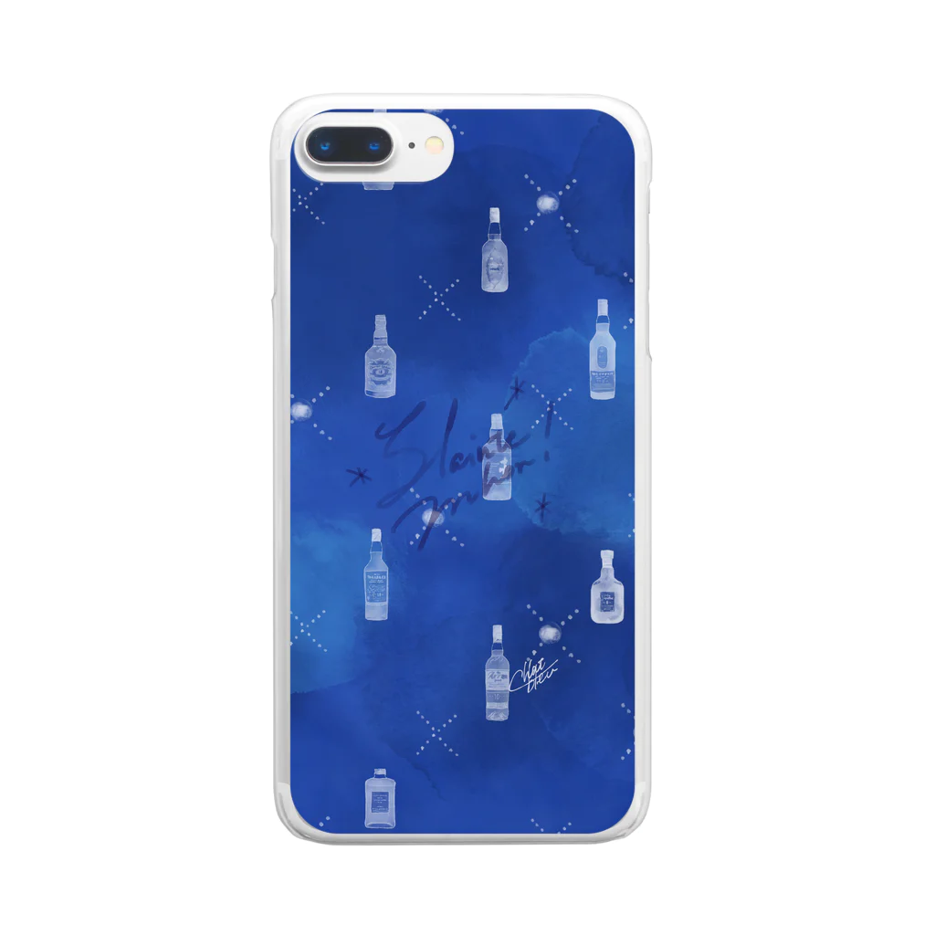 le chat bleuのシンプルめにウイスキー Clear Smartphone Case