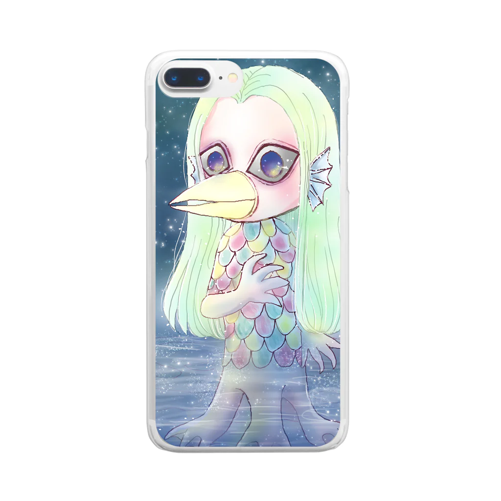 ワラビネーゼのお店やさんのアマビエちゃん Clear Smartphone Case