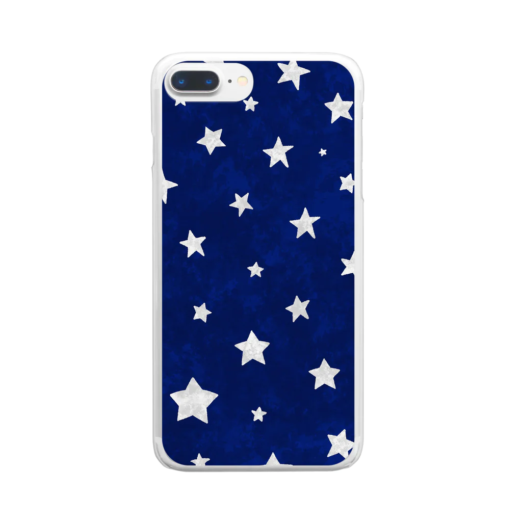 aya1の星空〈紺×白〉 Clear Smartphone Case