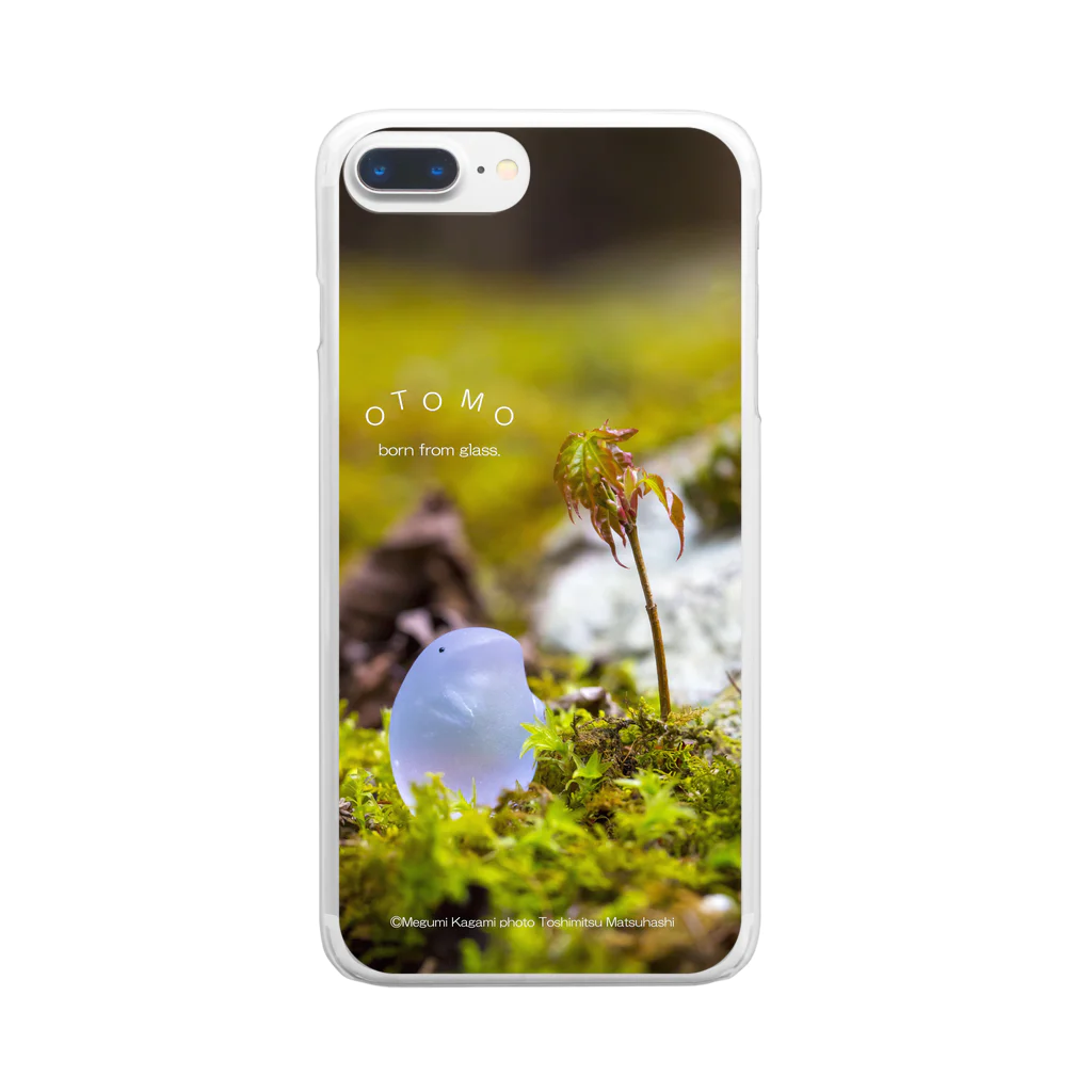 ガラスのおともの新芽みあげる Clear Smartphone Case