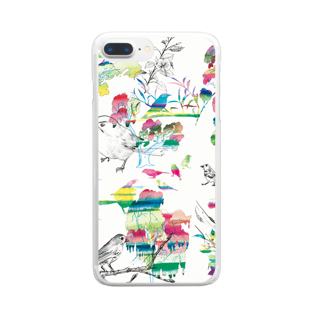 KAERUCAFE SHOPの野鳥 Clear Smartphone Case