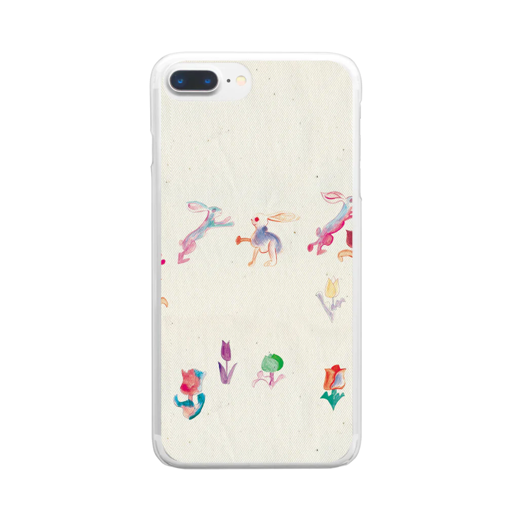 KAERUCAFE SHOPのうさぎ Clear Smartphone Case