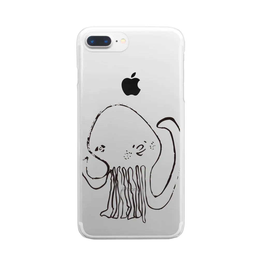 hito_mi_changのタコさん Clear Smartphone Case