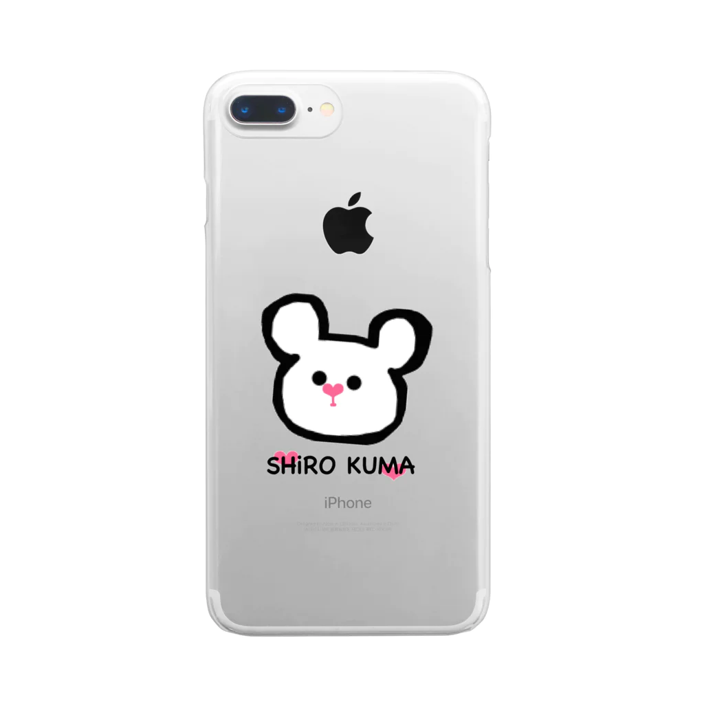 Kuro*s BrandのSHiRO KUMA クリアスマホケース
