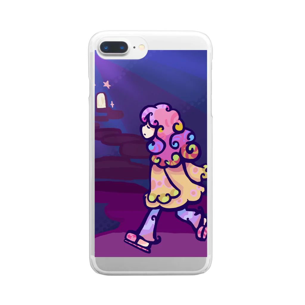 RI-YAのくるくるちゃんシリーズ Clear Smartphone Case