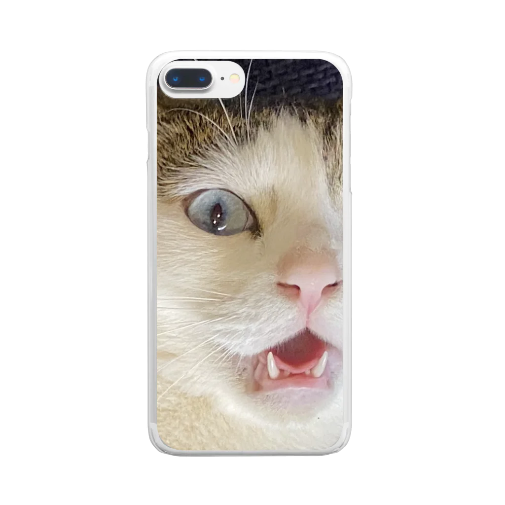 白猫オッドアイショップの白猫オッドアイ Clear Smartphone Case