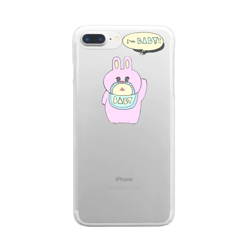 【Yuwiiの店】ゆぅぅぃーのうさBABY Clear Smartphone Case