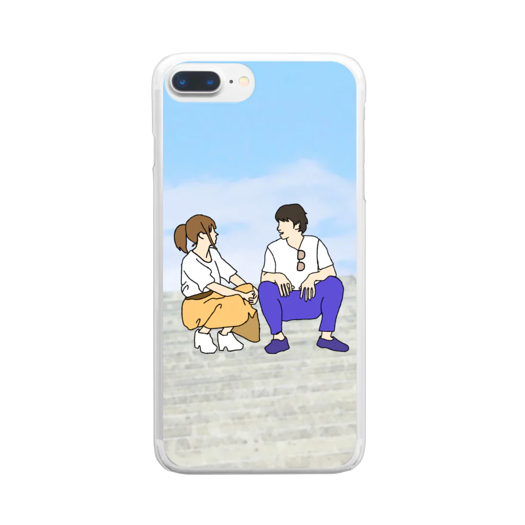 mucchinpurinの恋人の休日 Clear Smartphone Case