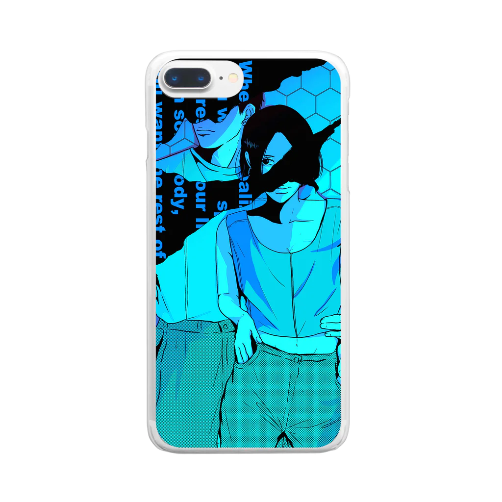 masuda mikuのblue Clear Smartphone Case