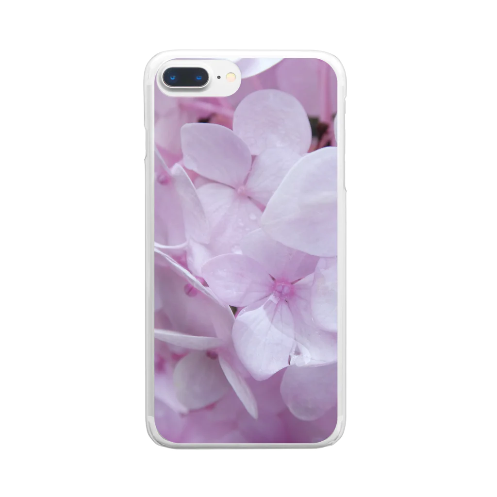 写真屋とーかのピンクの紫陽花。 Clear Smartphone Case